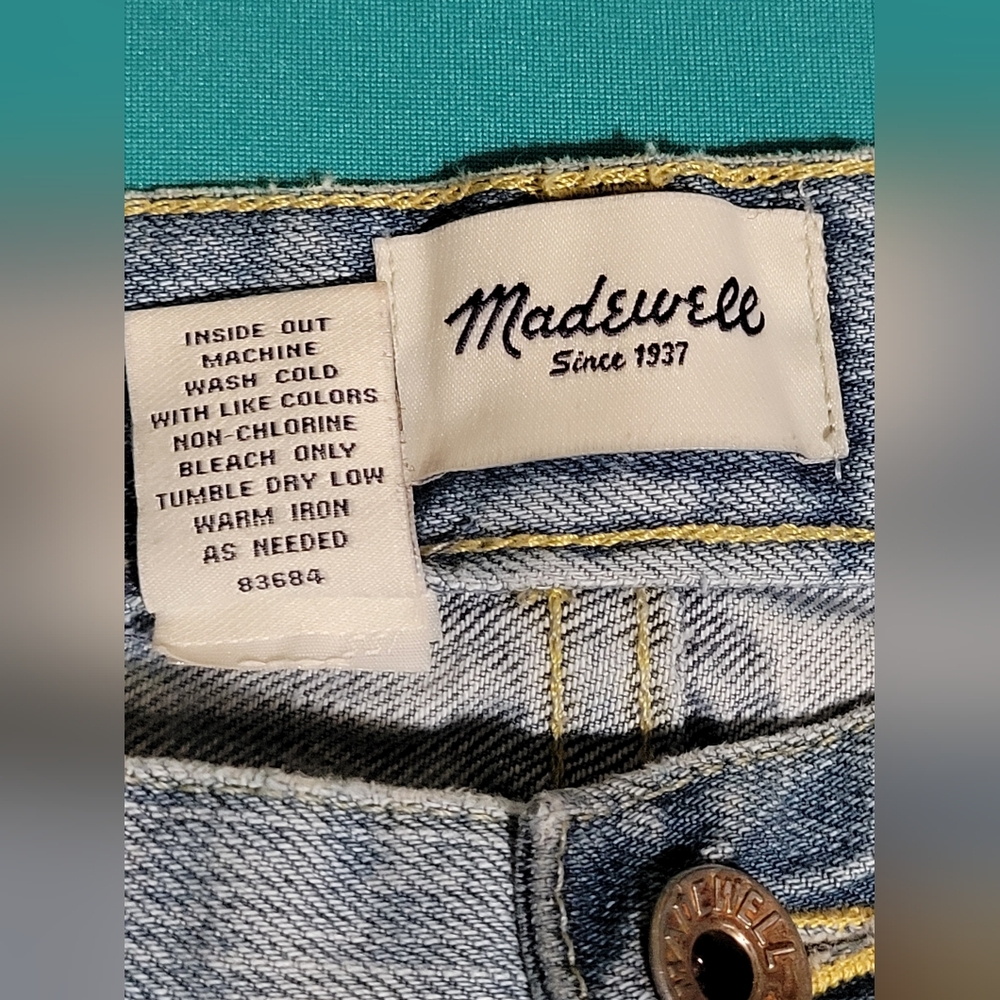 Madewell Rough Hem Cut Off Shorts Light Wash Size 29 - Picture 5 of 10